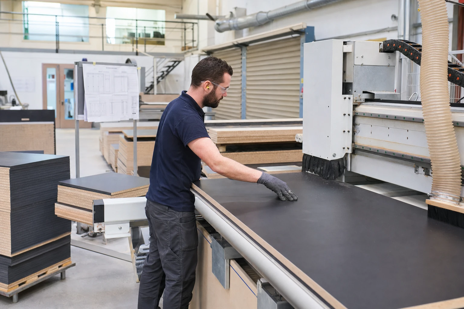 Panel machining workshop process